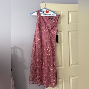 Adrianna Papell Pink Sleeveless V-Neck Maxi Sundress